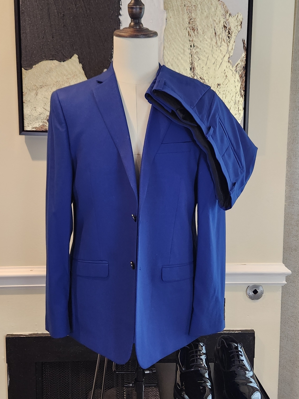 14th & Union Men’s 2-Piece Suit – Bright Blue | Blazer 42R / Pants 36x32